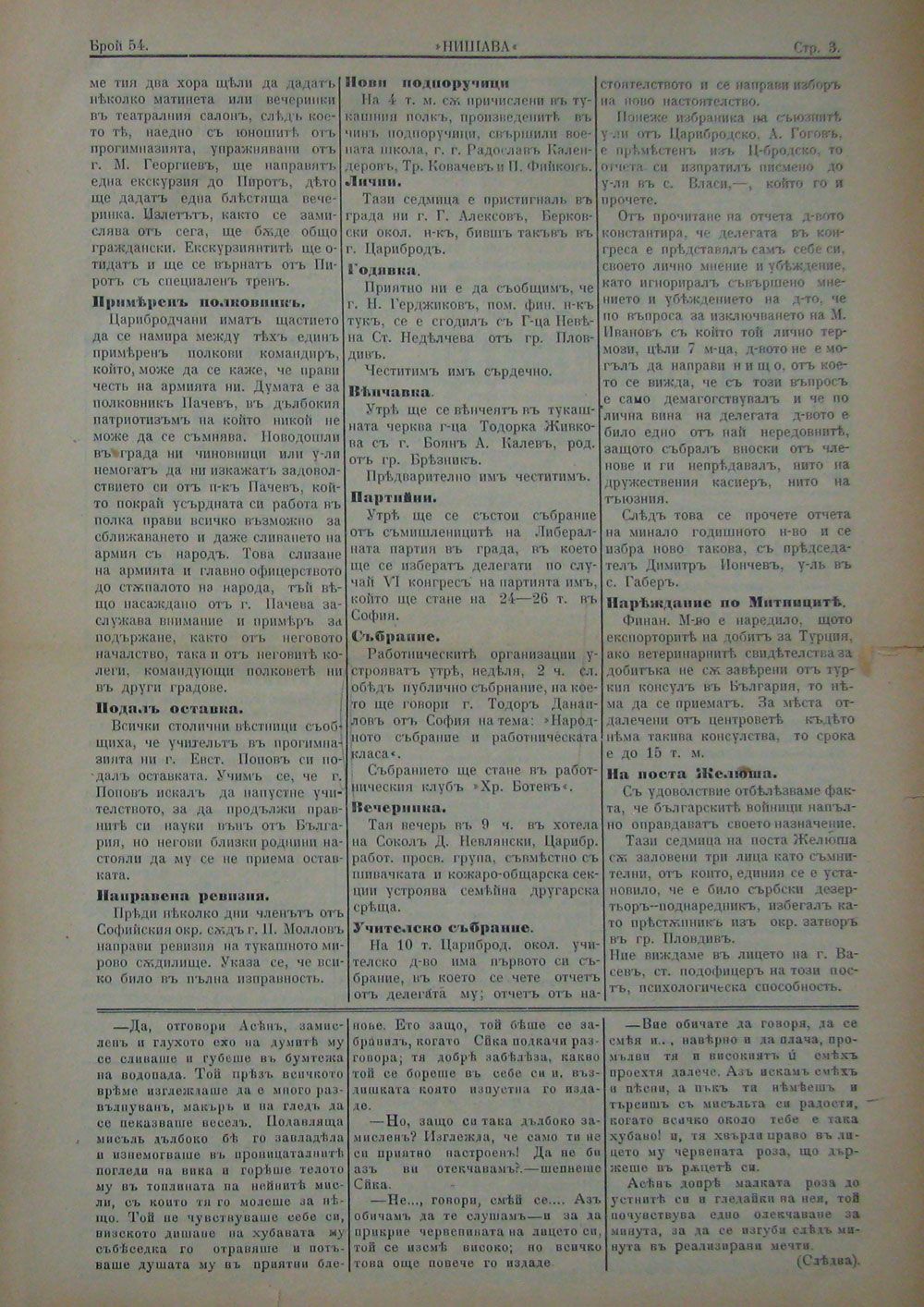 в-к "Нишава", бр. 54, стр. 3