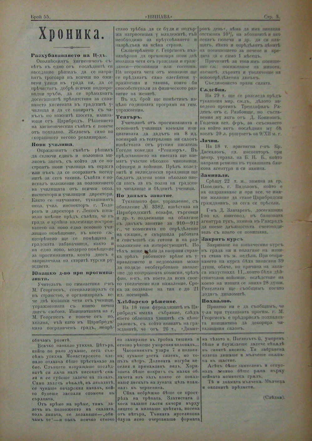 в-к "Нишава", бр. 55, стр. 3